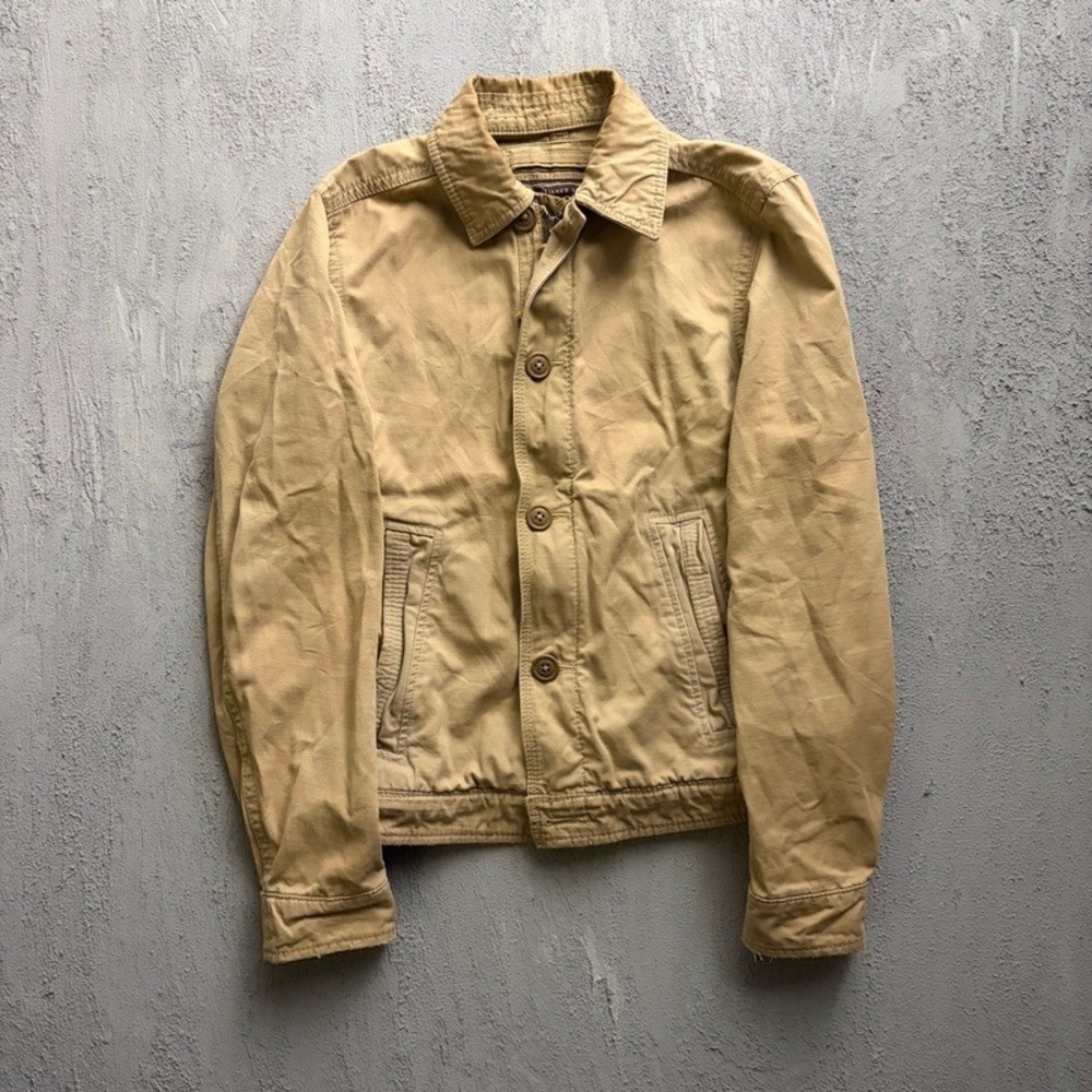 Vintage Abercrombie & Fitch Wakely Jacket Small Tan 2000s Workwear Utility